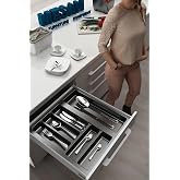 tify Mutfak &Ccedil;ekmece I&ccedil;i D&uuml;zenleyici, Kaşıklık 44Cm X 48Cm Yanlar Ve Boydan 4Cm Kesilebilir, Antrasit