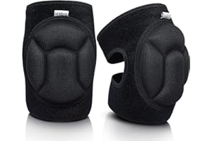 Monbessi Knee Pads for Men/Women, 20MM Thick Foam Work Knee Pads for Garden, Construction, Cleaning (Black)