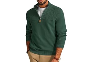 PJ PAUL JONES Herr kvartsdragkedja tröjor stickade mock neck golftröjor