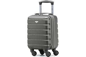 Flight Knight Maleta Rigida Ligera De 4 Ruedas Equipaje De Mano De Cabina Abs Aprobado para Mas De 100 Aerolineas como British Airways, Easyjet Y Tamano Maximo para Ryanair 40x20x25cm