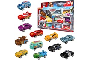 JunMallko 12 Pièce Mini Jouet de Voiture, Voiture Jouets Cars, Petites Voitures Jouets, Lot de Petites Voiture Friction, Petite Voiture Enfant, Convient aux Enfants de Plus de 3 Ans