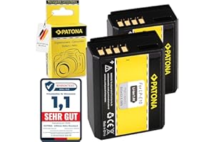 PATONA 2X LP-E10 Batterie 860mAh Compatible avec Canon EOS 1100D 1200D 1300D 2000D 4000D Rebel T3 T5 T6 T9 EOS Kiss X50 X70 X80 1D X Mark 1D X Mark II CanonEOS EOS2000d LP E10 LPE10
