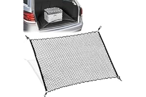 ‎TUSENPY Gepäcknetz Auto,Kofferraum Netz mit 4 Haken,90 * 105 cm Kofferraumnetz Auto,Organizer Netz kann auf 140cm*140cm Erweitert Werden
