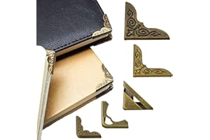 XCSJ 40pcs Buch Eckenschützer Vintage Buch Ecke Metall Album Cover Zubehör Buch Album Ecken Dekorationen Buchzubehör Buchecken Verzierungen Für Bücher Sammelalben Fotoalben Corner Protecting-5 Stile