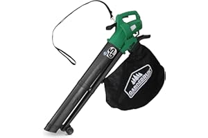 GARDEBRUK® Soffiatore Foglie Aspiratore Trituratore Elettrico 3in1 3000W Tracolla Ruote Sacca 45L Soffia Foglie Giardino Aspirafoglie Aspira Fogliame