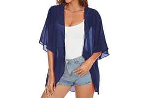 florynova Women’s Causal Kimono Cardigan Summer Tops Loose Fit Beach Cover Ups Floral Print Blouses