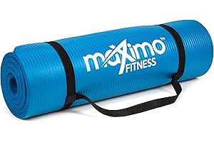 Maximo Fitness Tappetino per Esercizio Fisico Tappetino da Palestra NBR di Alta qualità – Extra Spesso 12 mm, Multiuso – Perfetto per Yoga, Pilates, Addominali.