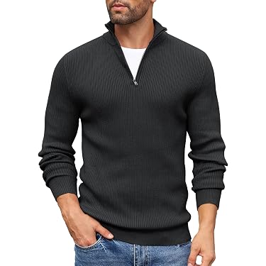 DUHENWU Herren Strickpullover Mit Rollkragen – Feinstrick, Loose Fit, Langarm, Warmes Freizeit-Oberteil Mit Rautenmuster Für Herbst/Winter