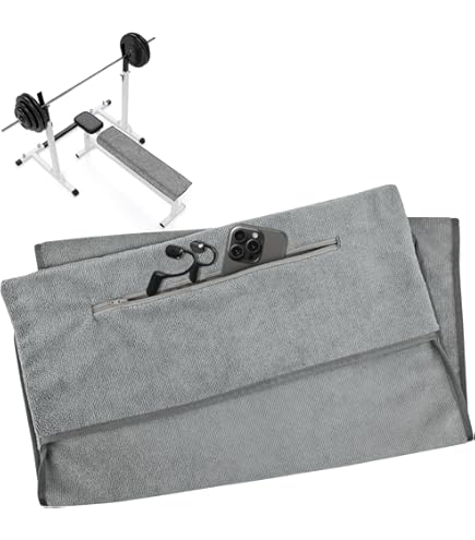 Asciugamano Palestra MINISOISO 120x50 Cm - Microfibra Ultra Assorbente Con Tasca Con Cerniera - Foto 2