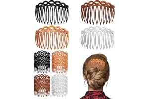 BLMHTWO 16 pettini per capelli da donna accessori francesi Twist decorativi pettini per capelli in plastica, set di fermagli laterali per capelli da sposa, velo da sposa, pettini per capelli per