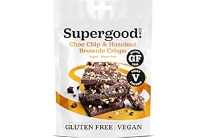 SUPERGOOD! BAKERY SUPERGOOD BAKERY Gluten Free Vegan Chocolate Brownie Crisps, Vegan Choc Chip Hazelnut (1 x 110g), Dairy Free Chocolate Wafers, Healthy Snacks, Superfood Bakery, Gluten Free Brownies Crunchy Crisps