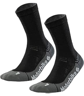 TODO Motorrad Socken Lang - Kniestrümpfe Für Herren Und Damen Schwarz 47-49