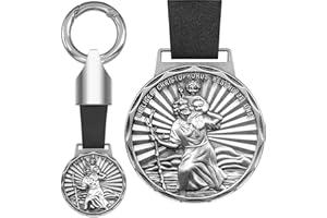 Anwlki Heiligen Christophorus Plaketten Leder Schlüsselanhänger Heiliger Christophorus Medaille Beschutze Uns Komm Gut Heim Auto Motorrad Autofahrer Schutzpatron Anhänger