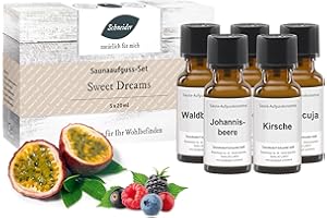 ‎SCHNEIDER NATÜRLICH FÜR MICH Saunabedarf Schneider - Aufgussset Sweet Dreams 5 x 20 ml Inhalt – fruchtig-süßer Saunaaufguss - wohltuender Mix