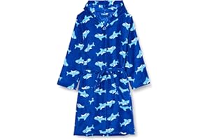 Playshoes Niñas Fleece-Bademantel Herzchen Albornoz con capucha.