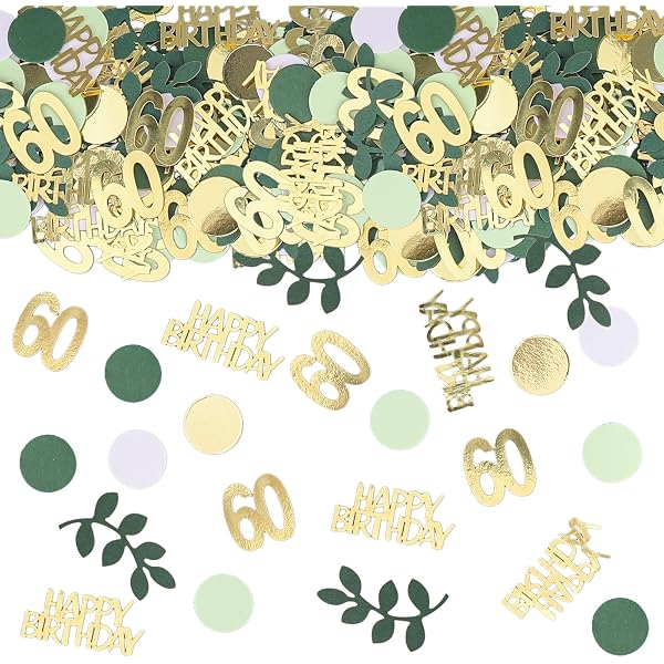 40 Stück Servietten Eukalyptus Für 60. Geburtstag – 32,5x32,5 Cm, Grünes Design Mit Girlanden