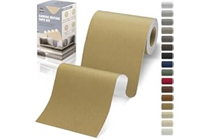 OAZ Parche adhesivo de tela, 10x200 cm Parche adhesivo de tela, lona impermeable Parche adhesivo para sofá, cortina, mueble, asiento de coche, tumbona， Caqui