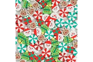 DAHI 300 Pezzi Perline Natalizie per Braccialetti, 10mm Perle Natale di Argilla Polimerica, Ceramica Morbida, Perline per Gioielli Fai da Te, Bracciali, Collane, Orecchini (Colorate-B)