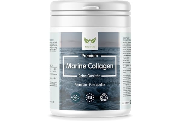 NaturaForte Protéine de collagène marin en poudre 300g - Peptides d'hydrolysat de collagène en poudre à dosage élevé, provenant de poissons sauvages pêchés de manière durable, de goût neutre