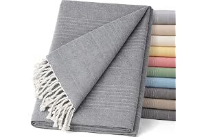 ECOMMERC3 | Multipurpose Foulard Storlek 230 x 260 cm För Både Soffa eller Säng - Multipurpose Överkast Antracit Dekorativa Sängöverdrag för Soffa, Säng - Soffa eller Säng, Lätt och Elegant Skydd