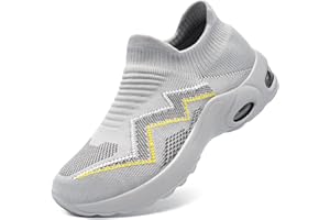 LARNMERN Chaussures de Sécurité Femme sans Lacet Legere Basket de Sécurité À Enfiler Protection Embout Acier Coussin d'aire Confort Chaussures de Travail Respirante