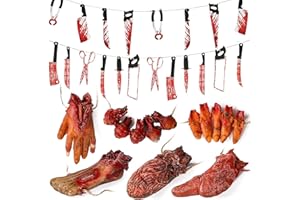 JAODFK Halloween Bloody Decorazioni Casa Indoor Addobbi Kit Bambini Gadget Scheletro Esterno Horror Accessori Ragnatela Decorative Giardino Teschio Porta Feste di Halloween Terrible Set