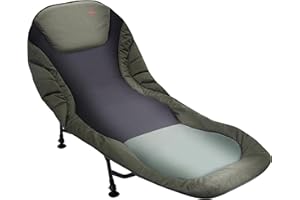 WESTLAKE Comfort Fishing Bedchair with Fully Sprung Mattress, Large Bedchair for Overnight Fishing Sessions, Camping Bed, Fishing Equipment, Fishing Accessories