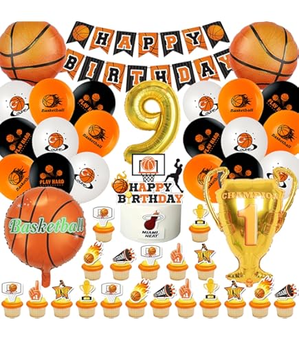 Tovaglie A Tema Basket - Set Di 3 Tovaglie Decorative Per Feste E Compleanni Con Stampa Campo Da Basket - Foto 11