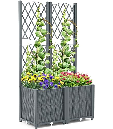 Vidaxl -plantenbak -bruin -80 X 36 X 140 Cm -polypropyleen