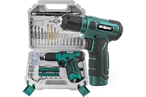 Hi-Spec Set di Trapano Avvitatore Elettrico Senza Fili da 8V Verde da 110 Pezzi. Punte da Trapano, Bussole e Set di Inserti per Cacciavite in Valigetta Portatile