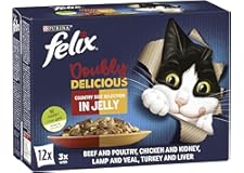 Purina Felix Naturally Delicious Countryside Selection in Jelly Wet Cat Food, 85g (12 Pouches)