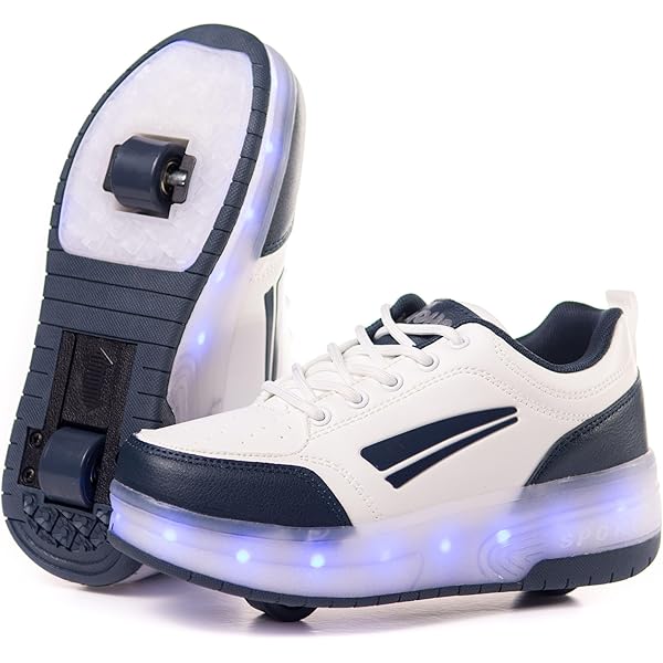 Skateboard Bambino Scarpe Sportive LED Ricaricabili USB Per