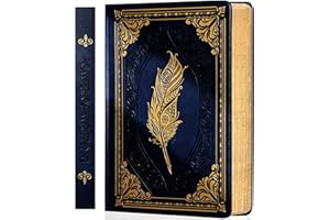 ‎CAGIE CAGIE 320 Seiten Dickes Hardcover Journaling Notizbücher Vintage Leder Tagebuch für Damen Herren A5 College liniert Journals zum Schreiben mit Geschenkbox, 14,5 x 21,1 cm, Blau