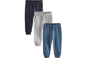 Next Garçon Pantalons de Jogging Doux au Toucher, Lot de 3