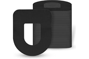 MEDMAX Patch pour OmniPod (25 Pièce) | Patchs adhésifs Résistants à la Sueur Imperméables | Respirants et Doux pour la Peau | Sans latex | CGM Tape | Ruban pré-découpé durable | (Noir)