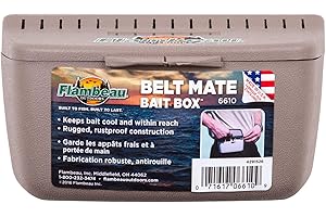 Flambeau Outdoors 6610 Belt Mate Bait Holder, Fishing Accessory Attaches to Belt, Tan