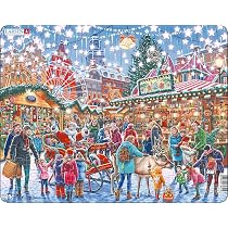 Larsen FH15 Frame Puzzle for Children, Summer Day in a Nordic Forest, Puzzle from 4 Years, Beautiful Children's Puzzle with 45 Pieces, Fun and Learning