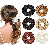 SHIYOUO Scrunchies per Capelli in Raso, Elastico in Scrunchies, Set Elastici Capelli Stoffa Raso per Donne Ragazze