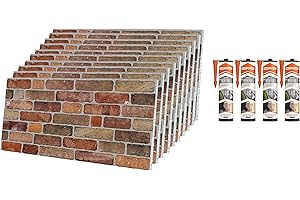 Izodekor - Lot de 10 panneaux muraux 3D en polystyrène - Avec 4 cartouches de colle Akfix 310 incluses pour la fixation - Ville de Croix