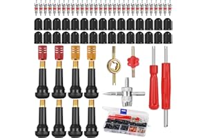MirraSwit 77 Stück Reifenventilentferner Ventil Reparatur mit Doppel und Einzelkopf Ventilkern, Ventilausdreher Autoventil, Reifenventil Werkzeug für Auto Motorrad Fahrrad