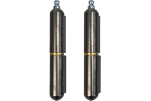 Gedotec Anschweißscharnier Stahl Anschweißband Bandrollen mit Schmiernippel | Länge 100 mm | Türscharnier Metall blank | Torangel zum anschweißen | 2 Stück - Tor-Scharnier für Gartentore & Maschinen