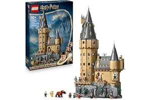 LEGO Harry Potter Castillo de Hogwarts: Torre Central - Castillo de Juguete con Cuarto de Llaves Voladoras y Ajedrez Mágico - 12 Minifiguras - Regalo para Niñas y Niños de 10+ Años 76454