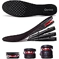 Qenixo Height Increase Shoe Insoles Air Cushion 3-Layer 2.75 inch /7cm Make You Taller, Comfort Breathable Multi-Layer Invisible Boosting Lifts Soles Elevated Cushioned Heel Men and Women 1 Pair