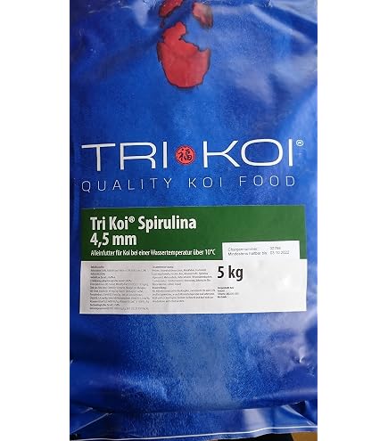 Tri Koi Futtermix Ab 15°C – Schweizer Koifutter, 6,5 Mm Pellets (5 Kg)