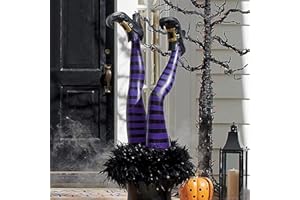 AOBLOK Hexenbein-Dekoration - Hexenbeinpfähle, Grabbrecher, Hexenbeinpfähle für Blumentopf, Yard Stake,Halloween Decoration für Blumentopf, beste Halloween-Dekoration für den Innen- und Außenbereich (B)