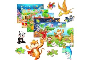 MOJIGE Paper Jigsaw Puzzles 30 Piece for Kids Jigsaw Puzzles for Kids 30×6 Piece Puzzle Educational Learning Toys for 6 7 8 9 Girls and Boys