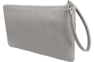 JOPHY & CO. Pochette à main en cuir véritable avec cordon unisexe (cod. 5250)