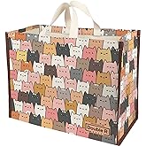 DOUBLE R BAGS Big Heavy Duty Large Eco Cotton Canvas Grocery Shopping Bag for Men & Women Vegetable Milk Fruits with Hand Car