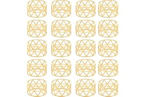 GENERIC Yayatty Anelli di Tovagliolo in Metallo, 16 Pz Oro Metallo Anelli di Tovagliolo, Svuotare Anelli per Tovaglioli per Matrimoni, Feste, Hotel, Cene Festive