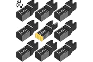 EXKRAEFT 100 PCS Multi Tool Blade, Professional Universal Titanium Oscillating Saw Blades for Metal Nails, Wood and Plastic, Multi Tool Accessories Fit Dewalt Milwaukee Ryobi Rockwell Fein (100PCS)